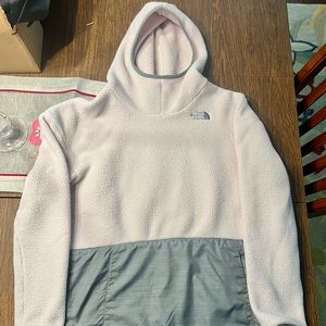 North Face Fleece Jacket - Pink / Gray - Size Youth XL